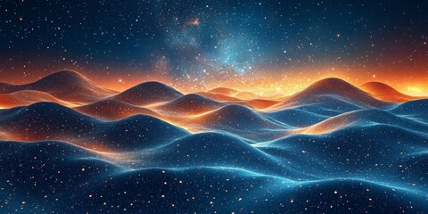 Wall Mural - Abstract starry night scenes with cosmic accents. Generative AI
