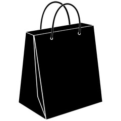 Wall Mural - Shopping bag silhouette flat design