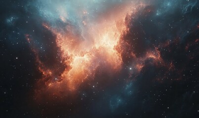 Wall Mural - Cosmic visuals blending stars, galaxies, and abstract nebulae. Generative AI