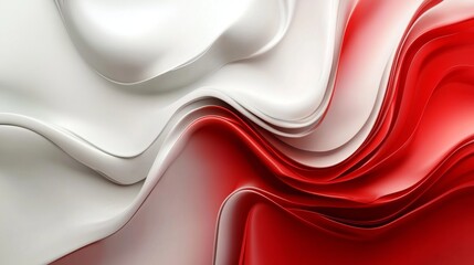 Wall Mural - modern abstract red and white corporate business presentation background with geometric shapes and d