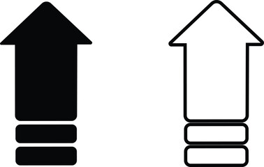 Wall Mural - upward arrows icons set. scroll illustration signs. animation of arrow bouncing as it slide up. grap