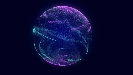 Wall Mural - abstract twisted, cosmic wormhole. technology background. data network. 3d rendering. seamless loop.
