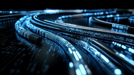 Highspeed internet cable illustration emphasizing fast connectivity and fiber optics in modern networking systems
