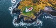 © Levan - Aerial view of a picturesque lighthouse, showcasing the stunning landscape around the lighthouse. This captivating aerial image highlights the unique architecture of the lighthouse.