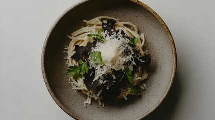 Wall Mural - Truffle Spaghetti with Parmesan: A Gourmet Italian Dish