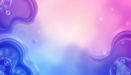 Wall Mural - abstract background with water bubbles and a pink and blue background