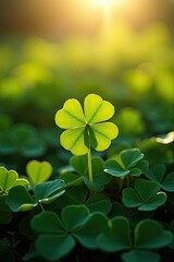 four clover background generative ai