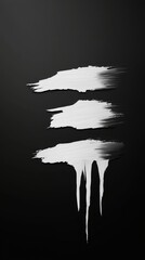 Poster - A black and white image of icicles on a black background