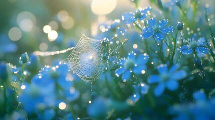 dew drops on the grass