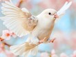 © pisan - A white bird carries fragments of memories in its feathers, soaring high through a soft colorful sky, depicting emotional memory and the freedom found through remembrance This image symbolizes hope
