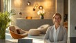 © Abubakar - Welcoming Receptionist at a Modern Minimalist Hotel Lobby with Elegant Fixtures