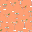 © chekiwart - Two festive cocktails seamless pattern
