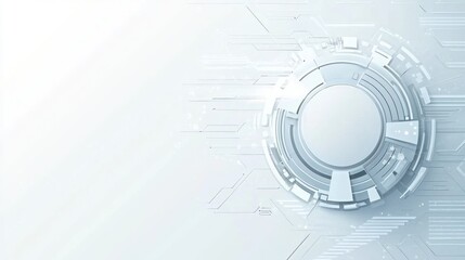 Abstract Technology Background: Futuristic Circular Design