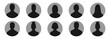 © UniquePackages - User icon vector set. black profile person icon vector. User profile icon set isolated. User profile sign. Vector Illustration