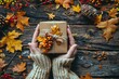© Vlad - Autumn Handmade Gift Box: Creative Holiday Present in Nature's Fall Foliage