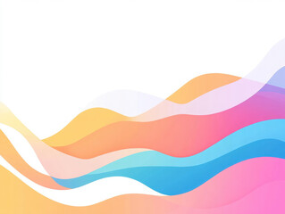 Wall Mural - Colorful Wavy Background for Creative Designs