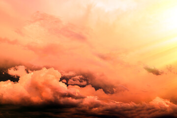 Wall Mural - storm clouds with a sunlight