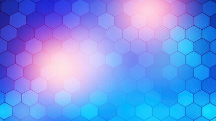 Wall Mural - abstract hexagon pattern background with gradient color scheme