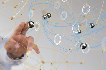 Aufkleber - people network structure HR - Human resources management and recruitment