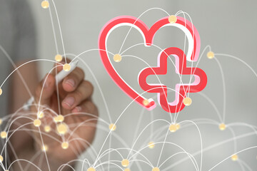 Aufkleber -  Ui icon medical in hospital with medical technology network concept