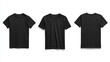© Cedric - Moderne schwarze T-Shirt-Darstellung aus verschiedenen Blickwinkeln