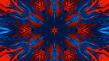 Wall Mural - Animated VJ background footage of a circular kaleidoscope. Kaleidoscope of flowers in New Year's style. Music screensaver. Background for advertising, congratulations. DJ & VJ