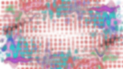Wall Mural - An abstract transparent psychedelic wavy vignette border design element.