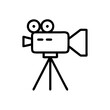 © Svetlana - Movie camera icon for filming and cinematography concept with copy space