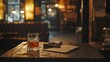 © Sirinya - Whiskey and cigar pairing on a rustic wooden table in a dimly lit setting, capturing the essence of relaxation and sophistication.