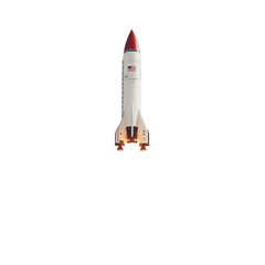 Poster - Realistic Rocket Launch with Flames and Smoke