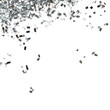 © Hamid - Sparkling silver confetti on a white transparent PNG background