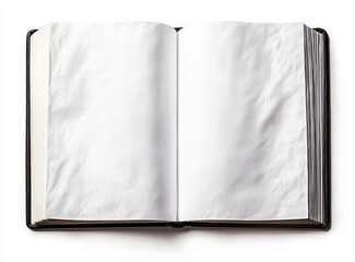 Wall Mural - A 3D rendered mockup of a blank hardcover book, suspended in a white environment.