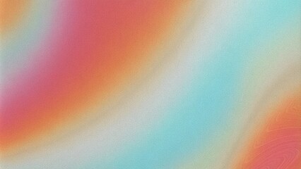 Aufkleber - Grainy gradient background blue yellow pink abstract glowing color wave black dark backdrop noise texture banner poster header design. Retro red-orange color grainy gradient backdrop design.