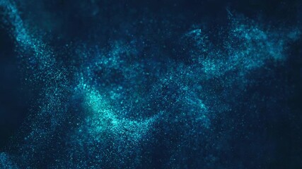 Wall Mural - abstract fractal particles background/ animation of a gold abstract fractal background with particle