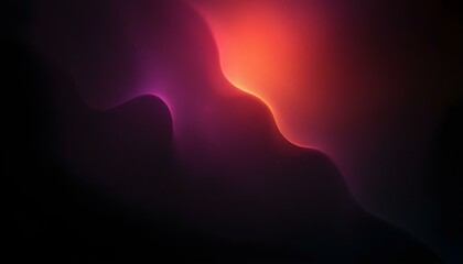 Aufkleber - Grainy gradient background purple pink abstract glowing color wave black dark backdrop. Abstract grainy gradient background purple pink orange black glowing color wave dark backdrop 