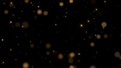 Wall Mural - gold glitter dust bokeh background loop