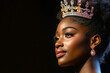 © Tetiana - AI generated photo of gorgeous lady winner in crown on luxury beauty contest