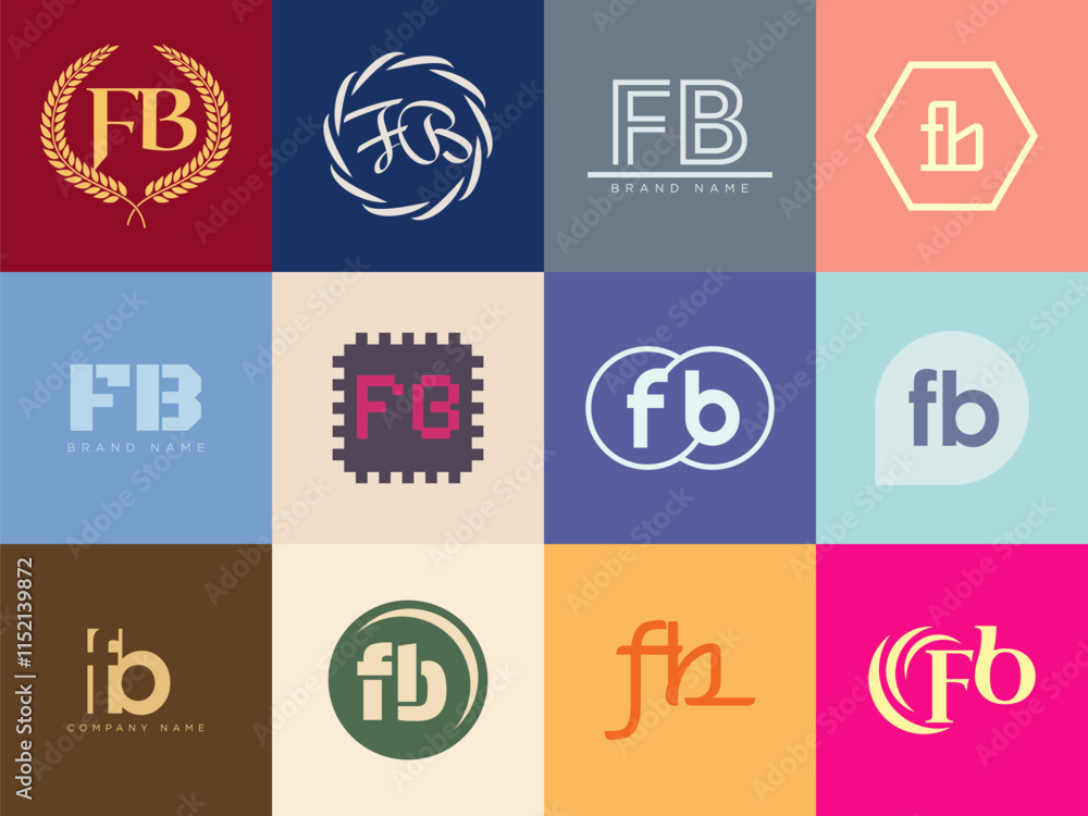 fb-logo-company-template-letter-f-and-b-logotype-set-different