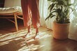 © kvladimirv - Cozy Morning Sunlight in Modern Minimalist Living Room with Indoor Plants