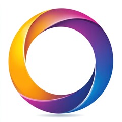 Wall Mural - abstract colorful circular design element.