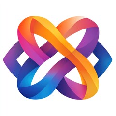 Wall Mural - abstract colorful infinity symbol design.