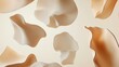 © BanklangArtshop - Abstract shapes in soft beige and cream tones create a tranquil and elegant backdrop for modern design.
