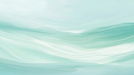 Wall Mural - turquoise and white gradient abstract background with flowing lines creating a sense of motion and d