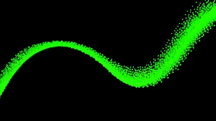 Fototapete - Swirling green light trails against a deep black backdrop. Sparkling particles create an elegant, mesmerizing effect. Dynamic abstract background video.