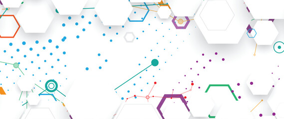 Fototapete - Abstract geometric background. For scientific and business presentations. Vector work.