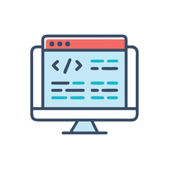  Dynamic Coding Screen Icon Illustration Design