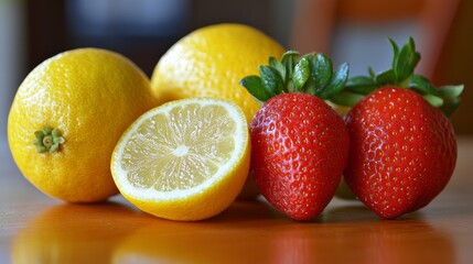 Sticker - Fresh Fruits on Table with Soft Diffused Light