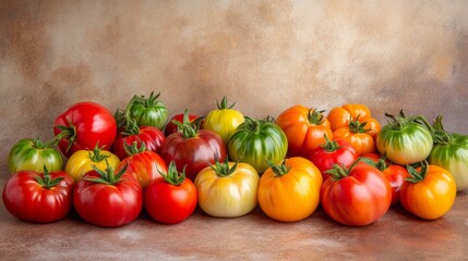 Sticker - Fresh Tomatoes on Table with Soft Shadows and Light