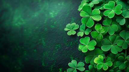 Wall Mural - St patricks day holiday background with copy space illustration