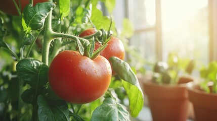 Sticker - Fresh Tomatoes in Natural Light Indoor Setting